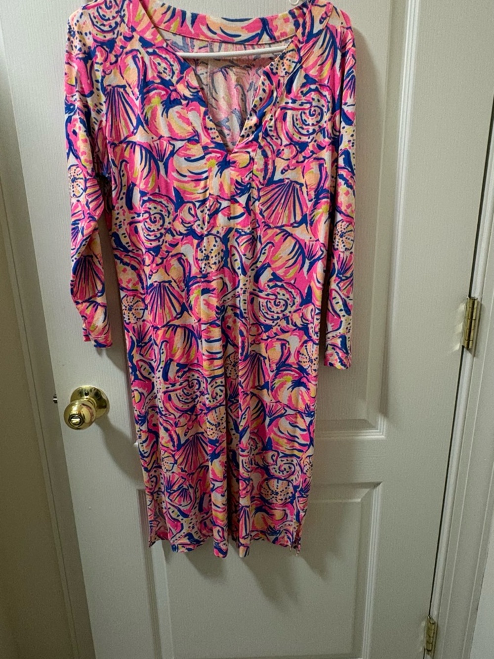 Lilly Pulitzer Marlowe Pima Cotton Dress - Shells & Starfish Print | Size M - Picture 2 of 7
